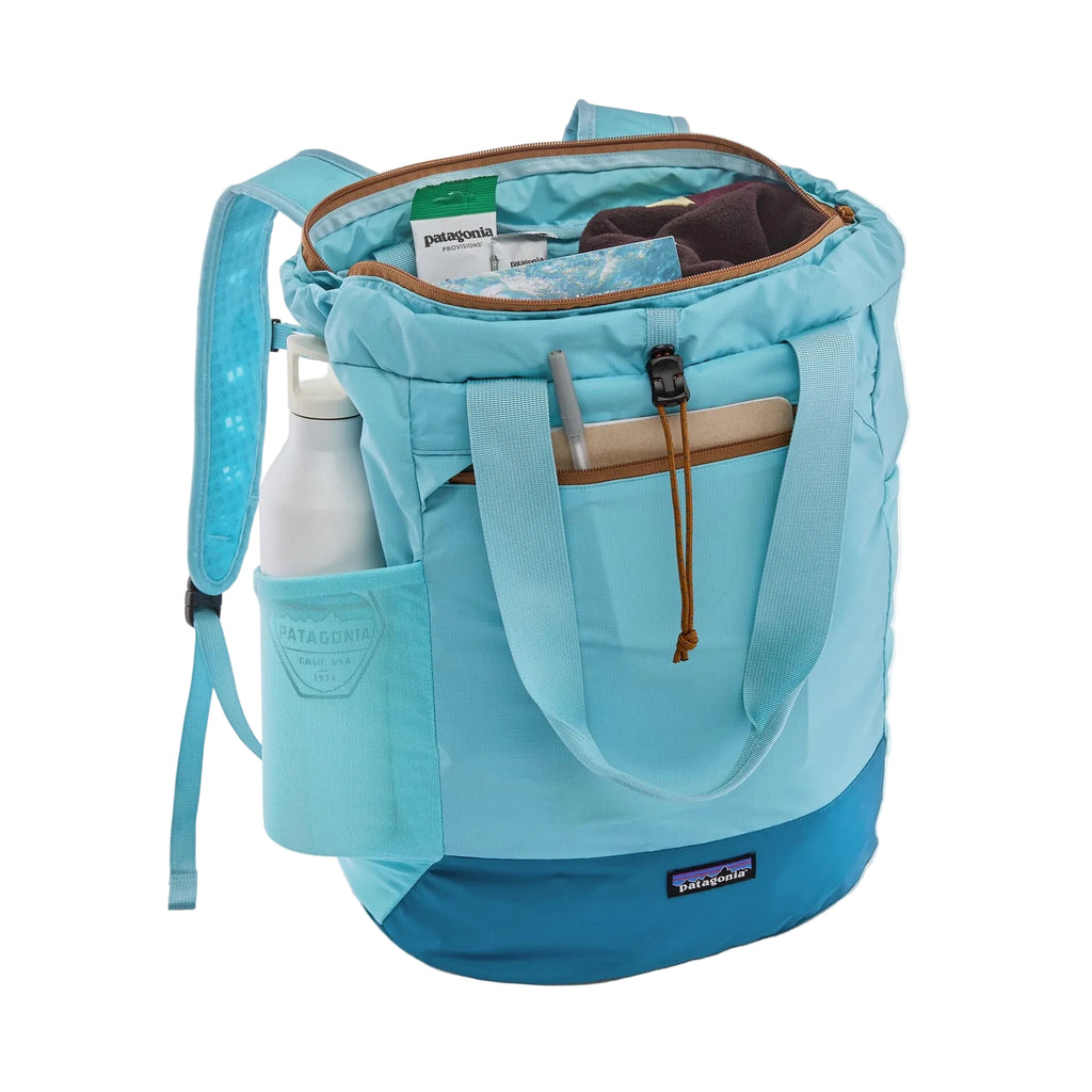 Patagonia Terravia Tote Pack 24L in packed detail view