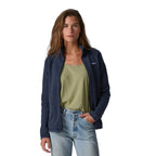 Patagonia Women's Better Sweater Jacket in New Navy front unzipped view