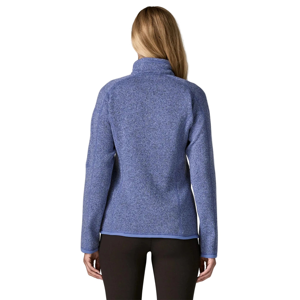 Patagonia Women's Better Sweater 1/4-Zip in Diver Blue back view