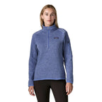 Patagonia Women's Better Sweater 1/4-Zip in Diver Blue front view