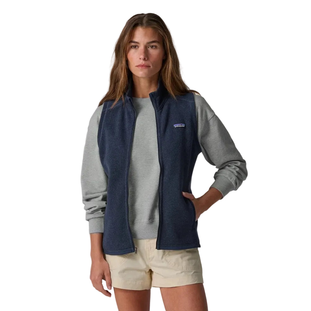 Patagonia Women's Better Sweater Vest in New Navy front view
