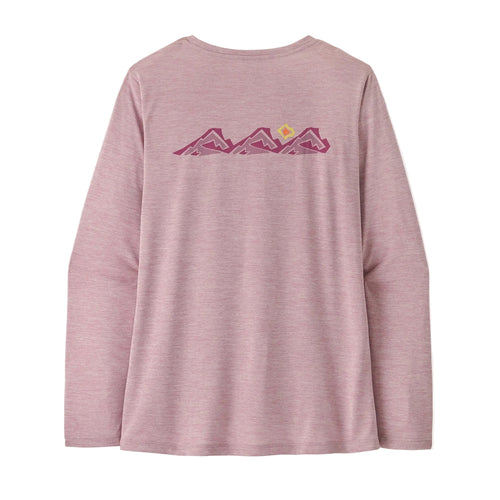 Patagonia Women's Capilene Cool Daily Shirt in Quiet Violet back view