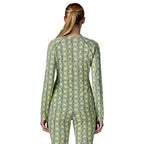 Patagonia Women's Capilene Midweight Crew in Sun Quilt Blue Sage back view