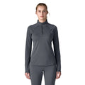 Patagonia Women's Capilene Midweight Zip-Neck in Smolder Blue front view