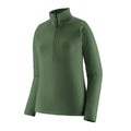 Patagonia Women's Capilene Thermal Weight Zip-Neck in Canopy Green front view