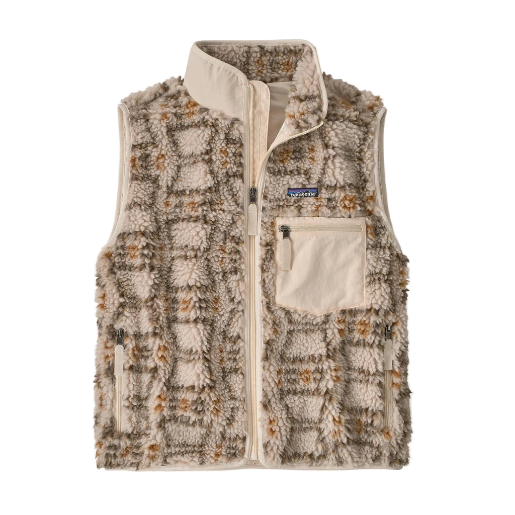 Patagonia Women's Classic Retro-X Vest in Snowshoe Hare Natural flat lay