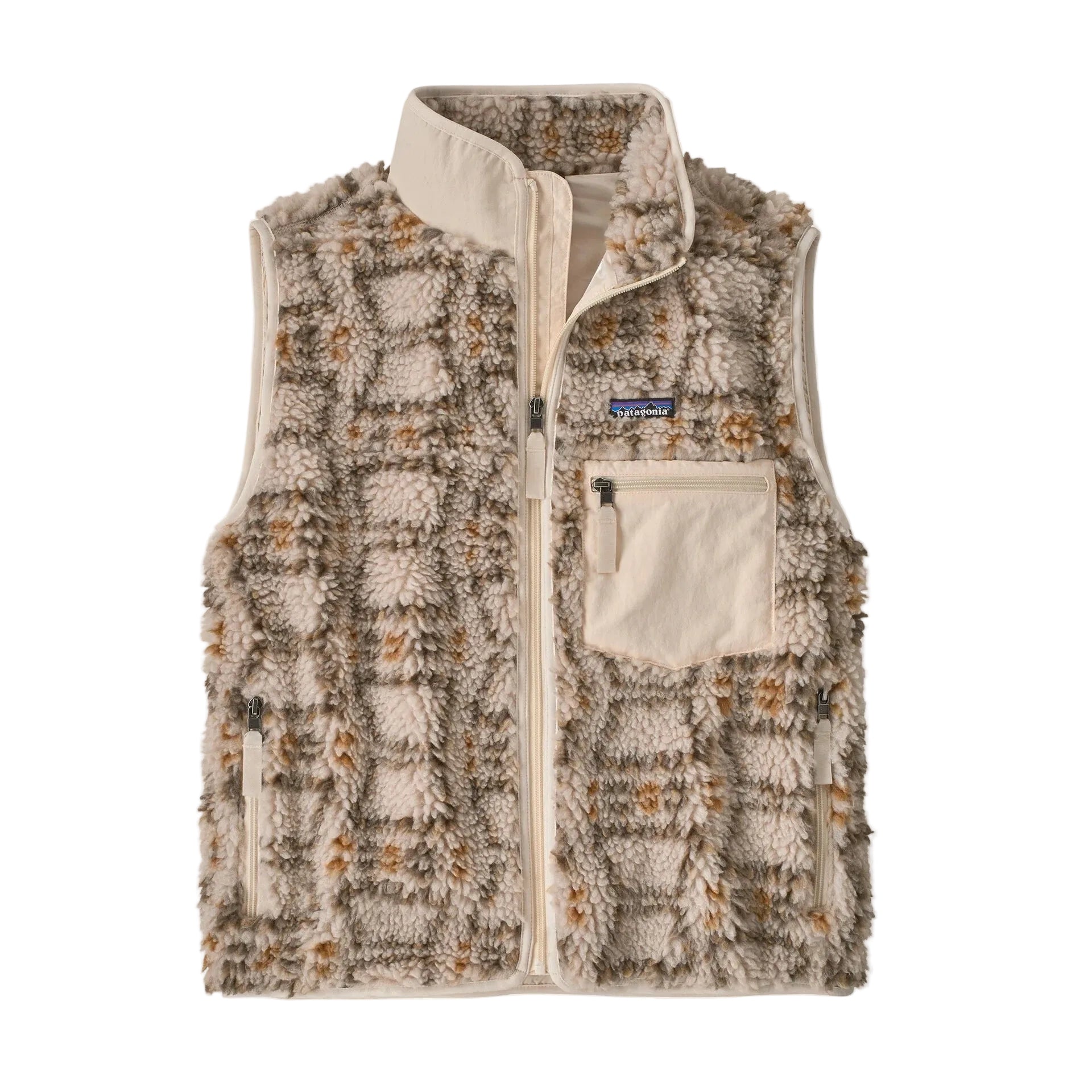 Patagonia Women's Classic Retro-X Vest in Snowshoe Hare Natural flat lay