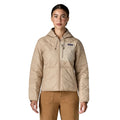 Patagonia Women's Diamond Quilted Bomber Hoody in Oar Tan front view