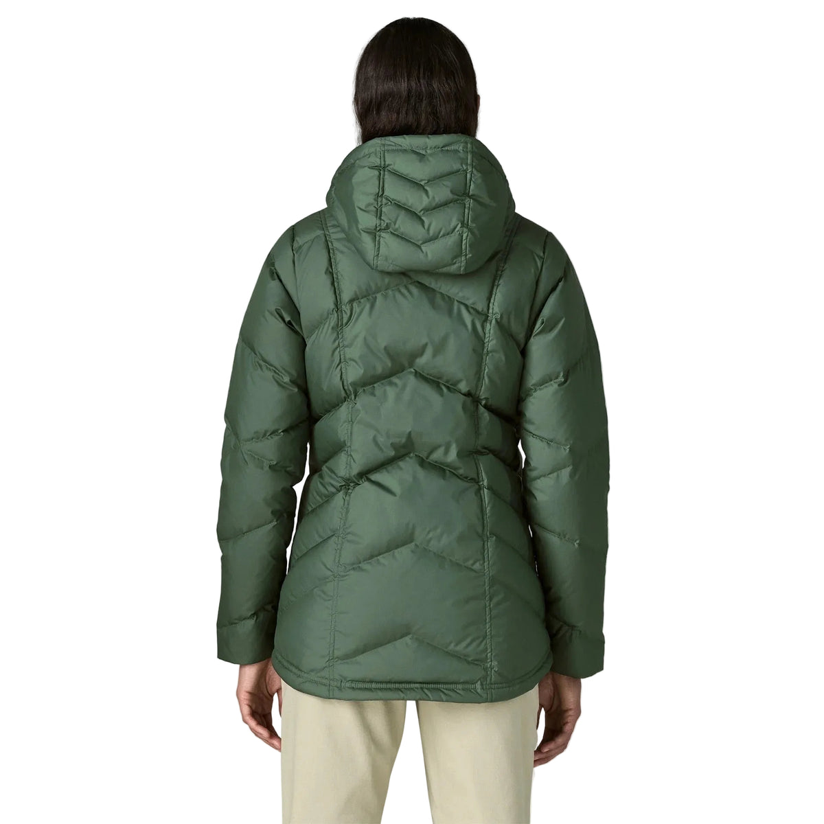 Patagonia Women's Down With It Jacket in Canopy Green back view