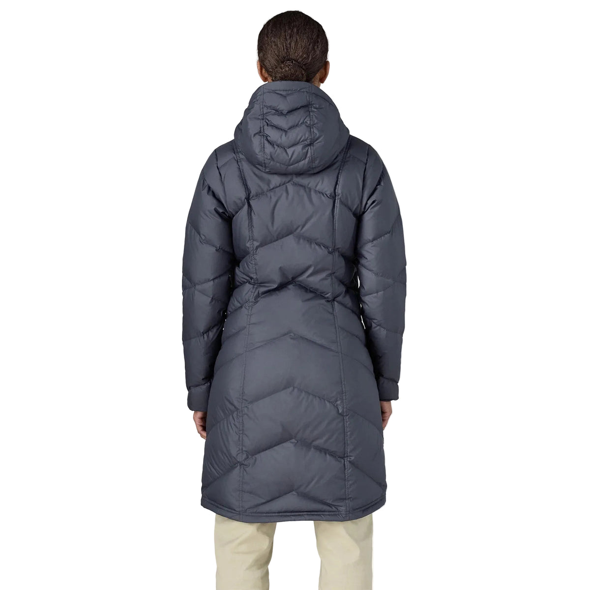 Patagonia Women's Down With It Parka in Sunken Blue back view
