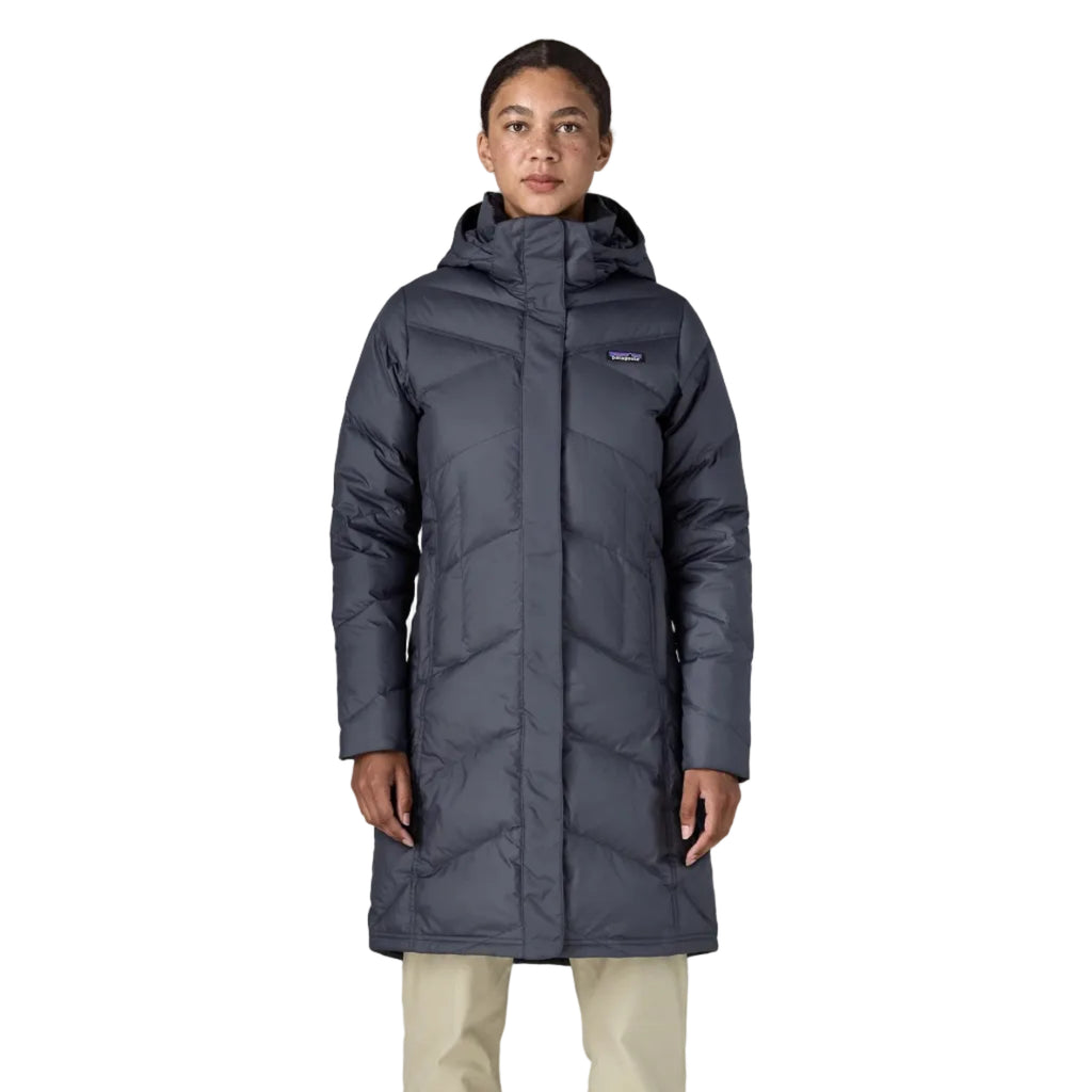 Patagonia Women's Down With It Parka in Sunken Blue front view