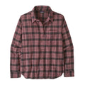 Patagonia Women's Lightweight Fjord Flannel Shirt in Ice Fall Berry Fig front view