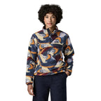 Patagonia Women's Lightweight Synchilla Snap-T Pullover in Smudge Smolder Blue front view