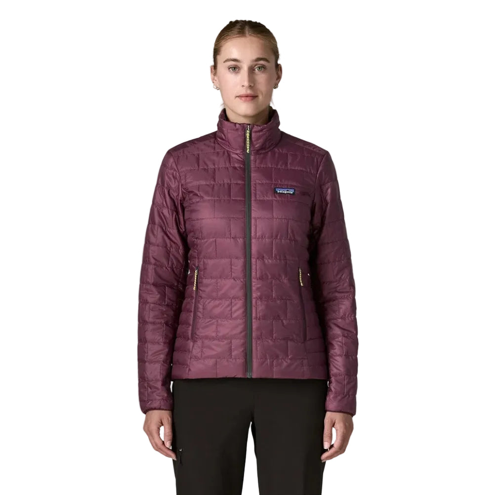 Patagonia Women's Nano Puff Jacket in Berry Fig front view