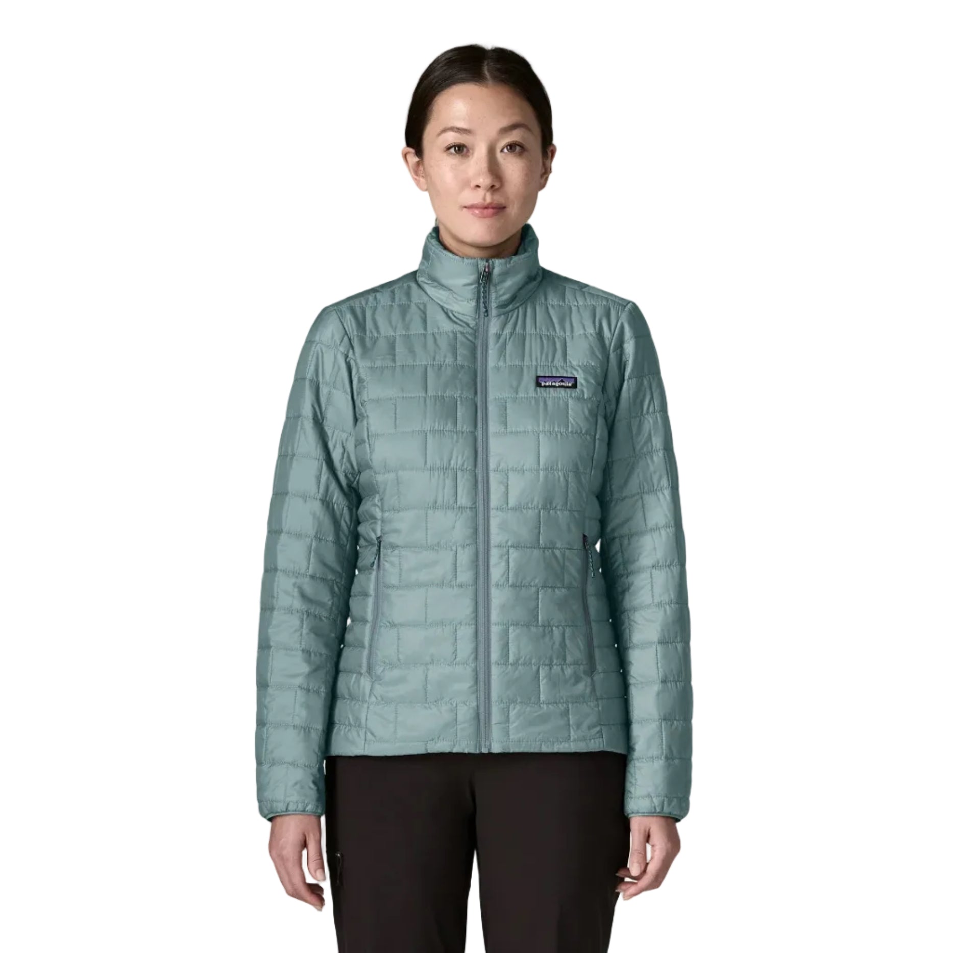 Patagonia Women's Nano Puff Jacket in Blue Sage front view