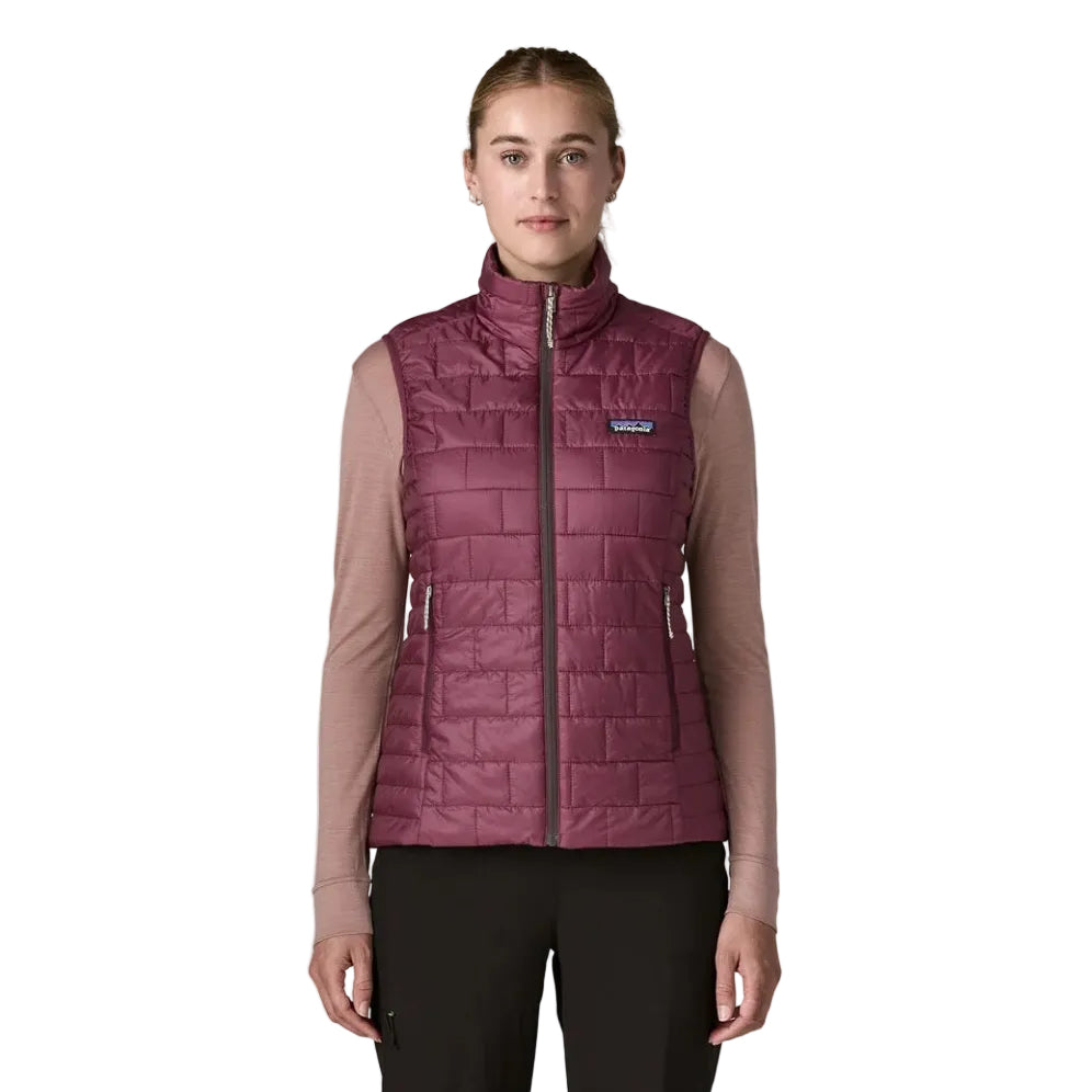 Patagonia Women's Nano Puff Vest in Berry Fig front view