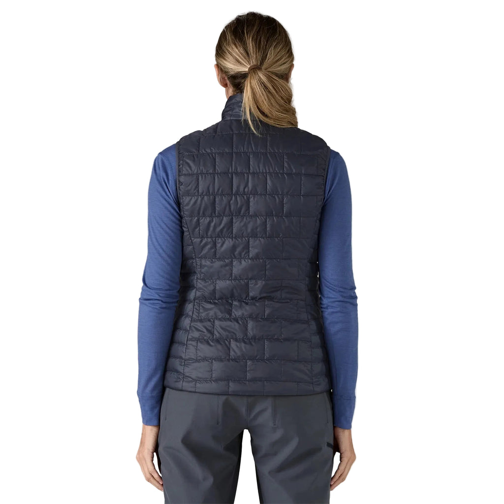 Patagonia Women's Nano Puff Vest in Smolder Blue back view