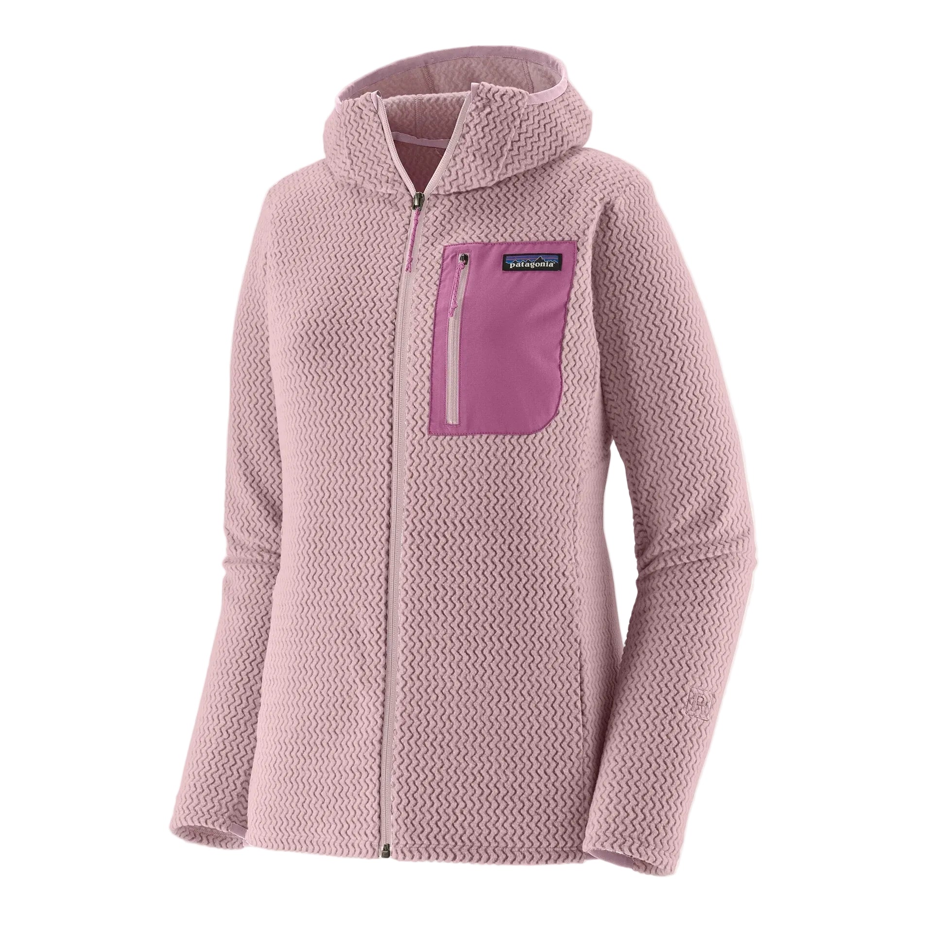 Patagonia Women's R1 Air Fleece Full-Zip Hoody in Quiet Violet front view
