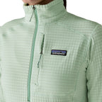 Patagonia Women's R1 Fleece Pullover in Thin Ice detail view