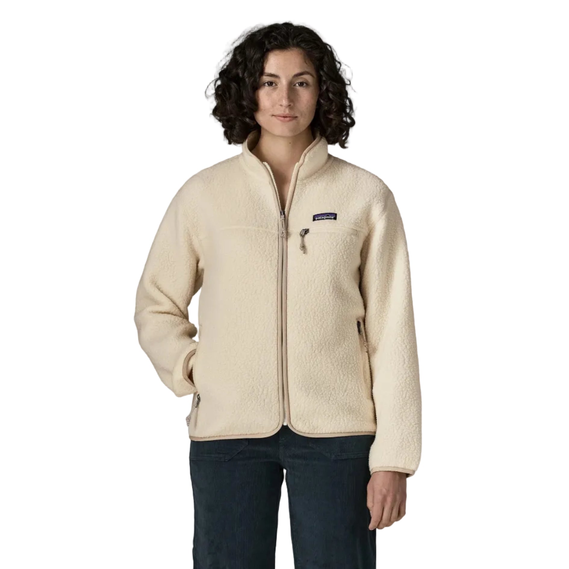 Patagonia Women's Retro Pile Jacket in Natural front view