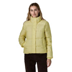Patagonia Women's Silent Down Jacket in Vellum Green front view