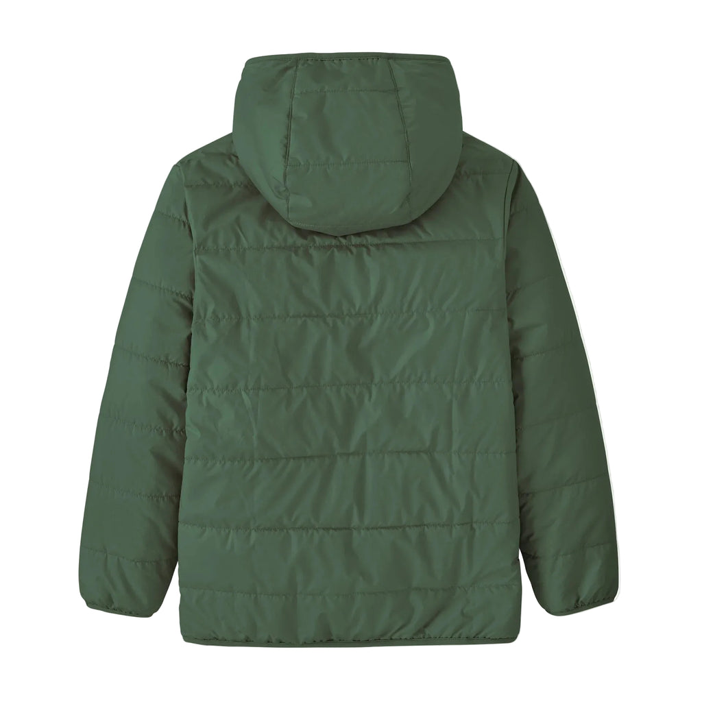 Patagonia Youth Reversible Ready Freddy Hoody in Canopy Green back view