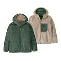 Patagonia Youth Reversible Ready Freddy Hoody in Canopy Green front view