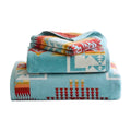 Pendleton 3-Piece Towel Set in Chief Joseph Aqua featuring a coordinated bath towel, hand towel, and washcloth.