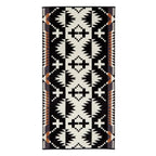 Pendleton Spider Rock Black/White cotton towels highlighting the jacquard pattern and plush velour texture for bath towel