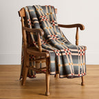 Alternate view of Pendleton Four Square wool throw in Slide Mountain Shale highlighting its modern geometric pattern.