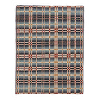 Full view of Pendleton Four Square wool throw in Slide Mountain Shale showing the double-weave geometric design.