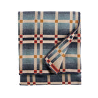 Pendleton Four Square wool throw in Slide Mountain Shale featuring a bold geometric block pattern.