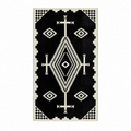 Pendleton Oversized Jacquard Spa Towel in Los Ojos Black/White featuring a bold geometric pattern
