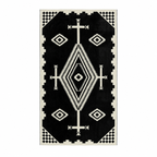 Pendleton Oversized Jacquard Spa Towel in Los Ojos Black/White featuring a bold geometric pattern