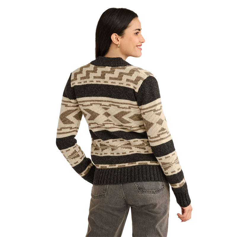 WOMEN'S GRAPHIC SHETLAND COLLECTION ZIP CARDIGAN