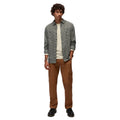 Front full view of the prAna Men’s Dolberg Slim-Fit Flannel Shirt in Chamois
