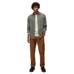 Front full view of the prAna Men’s Dolberg Slim-Fit Flannel Shirt in Chamois