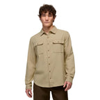 Front view of the prAna Men’s Point Reyes Long Sleeve Shirt in Nomad