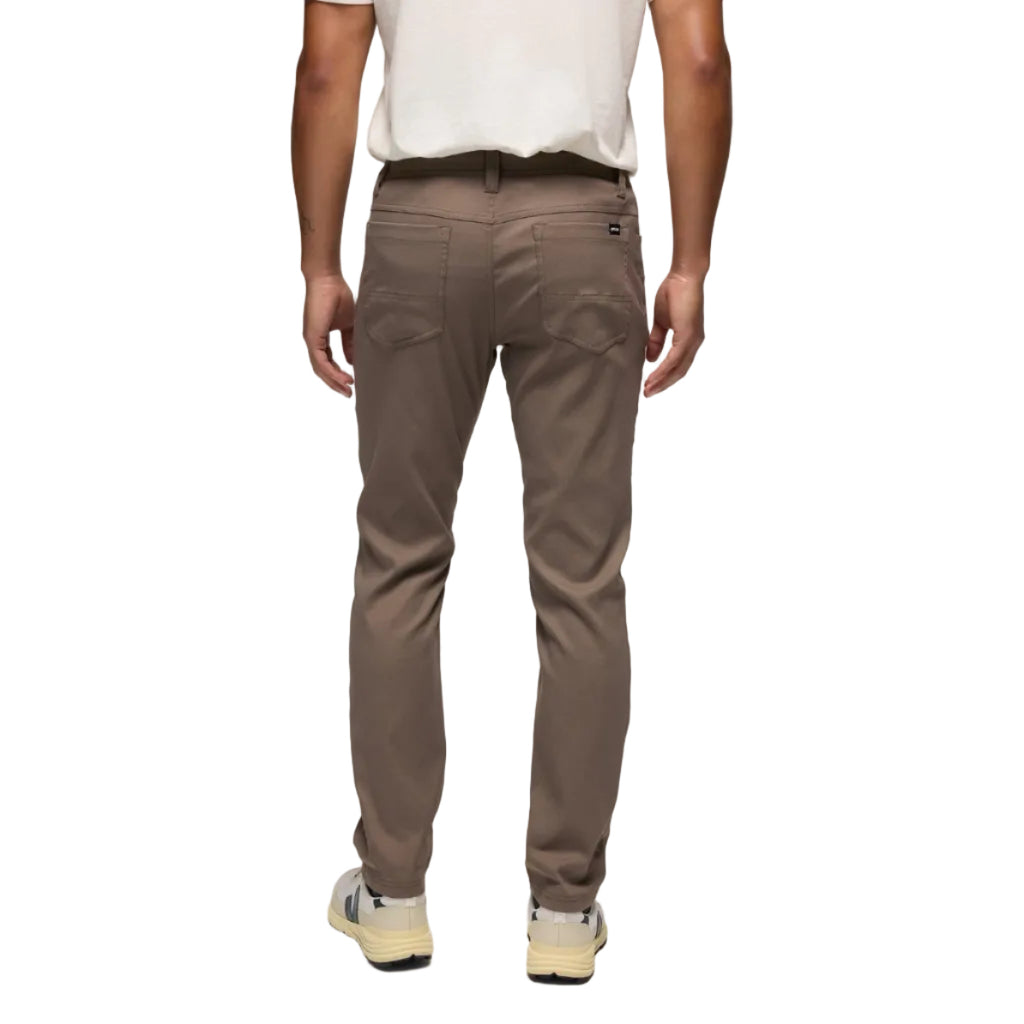 Back view of the prAna Men’s Stretch Zion 5-Pocket Slim Pant in Mud