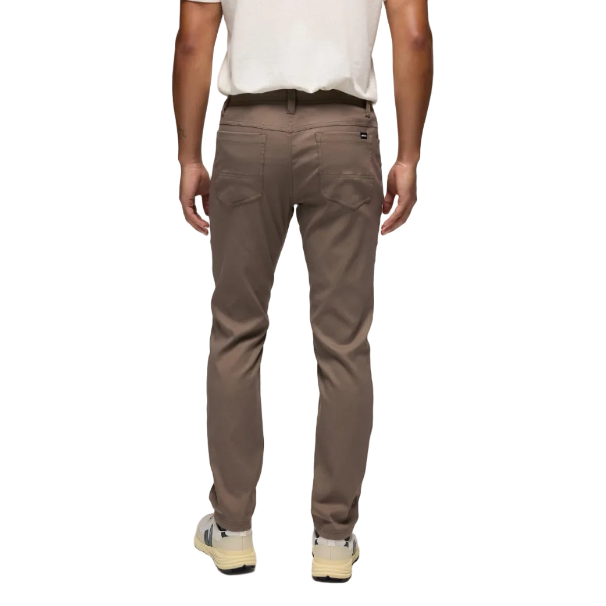 Back view of the prAna Men’s Stretch Zion 5-Pocket Slim Pant in Mud