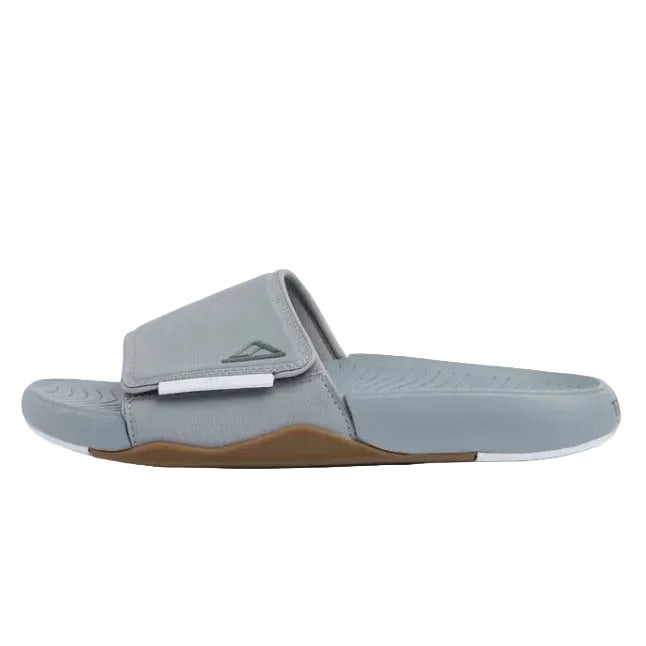 REEF Men’s Phantom Slab Slide Grey/White outside side view