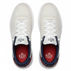 Reef Shoreline Del Mar Tan White Navy top view showing knit upper