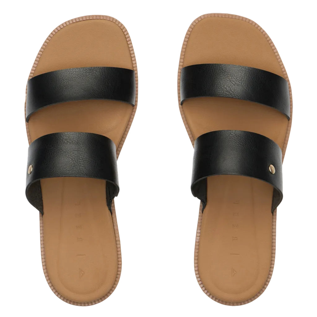 REEF Women’s Sunny Alisah Slide Black/Tan top view