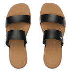 REEF Women’s Sunny Alisah Slide Black/Tan top view