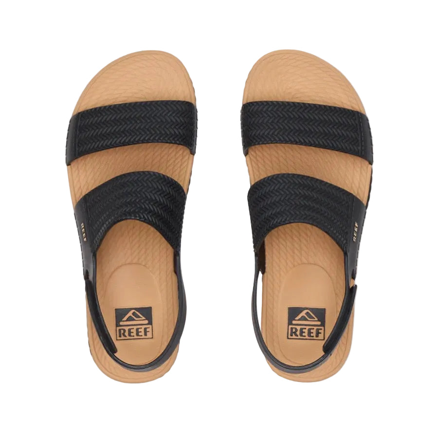 REEF Women’s Water Vista Sandal Black/Tan top view