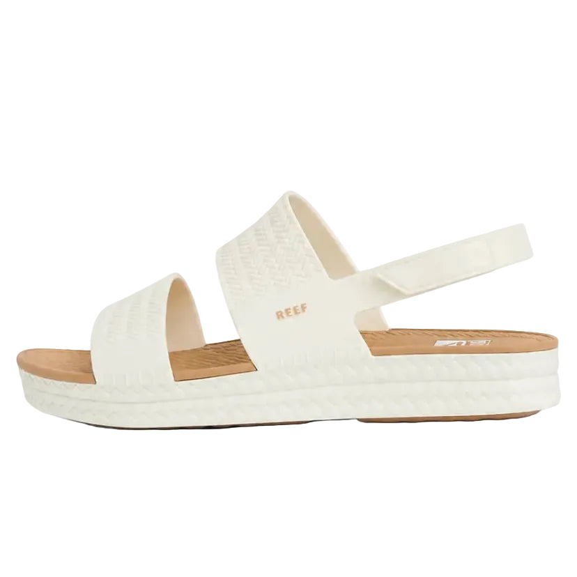 REEF Women’s Water Vista Sandal White/Tan outside side view