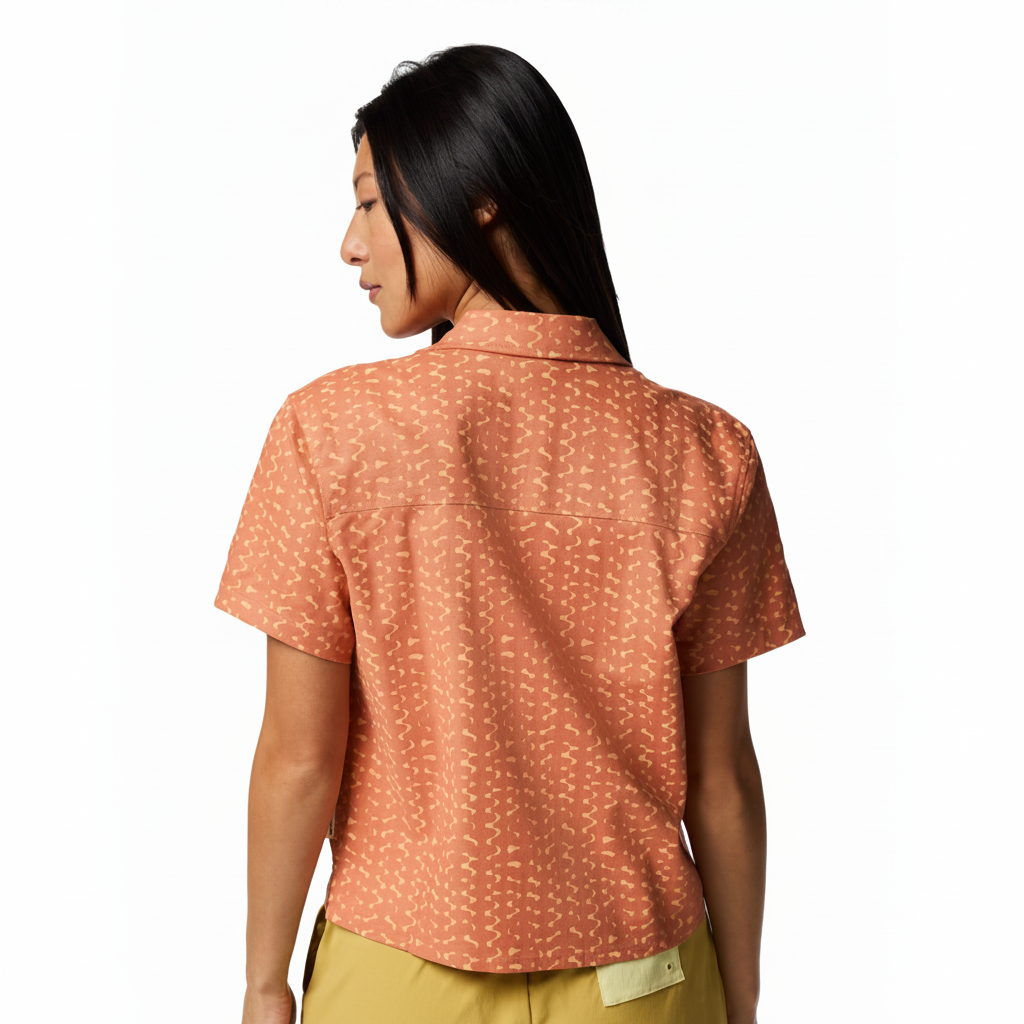 Cotopaxi Shimmer Cantaloupe Afuera Button Up Shirt back view
