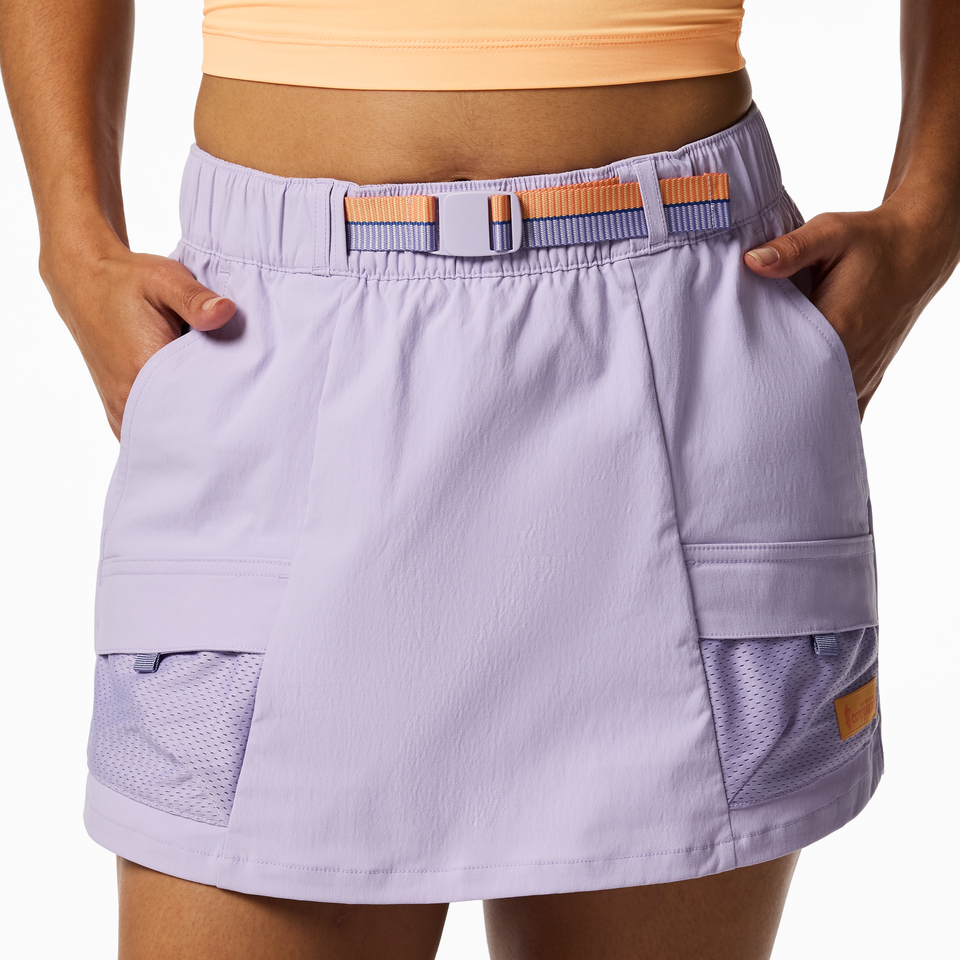 Light purple athletic skort with retro design 