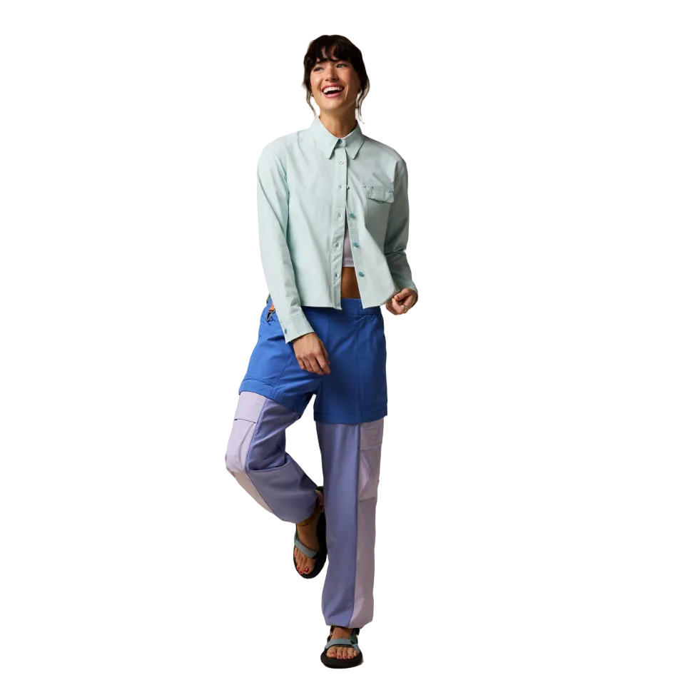 UPF 50 hiking shirt worn in sunny outdoor setting