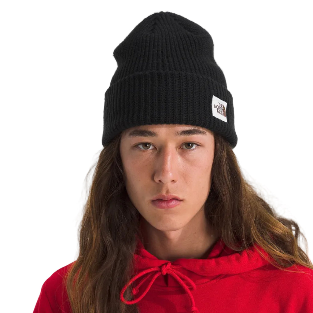 Salty Bae Lined Beanie in TNF Black front view